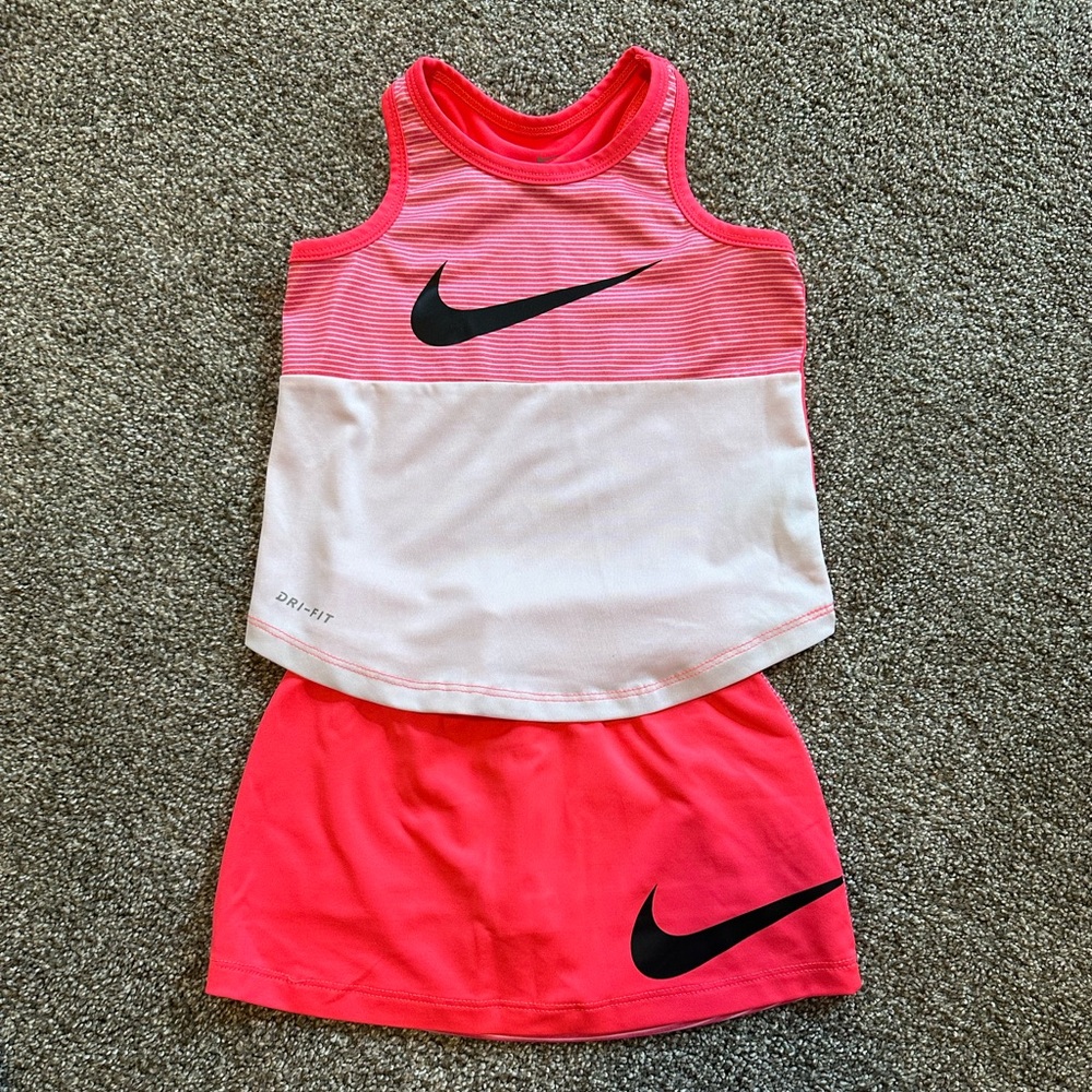 Nike Pink and White Athletic 2 Pc Set